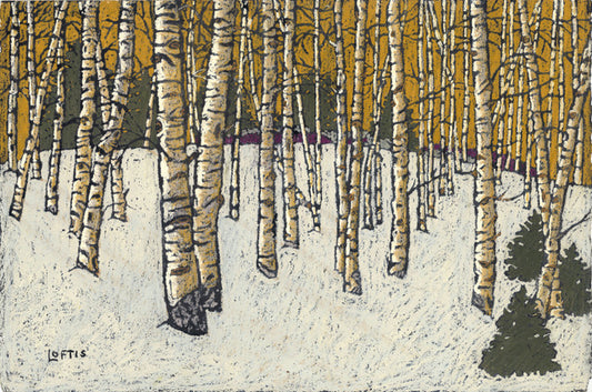 "Aspens On Gold" By Elizabeth Geers Loftis