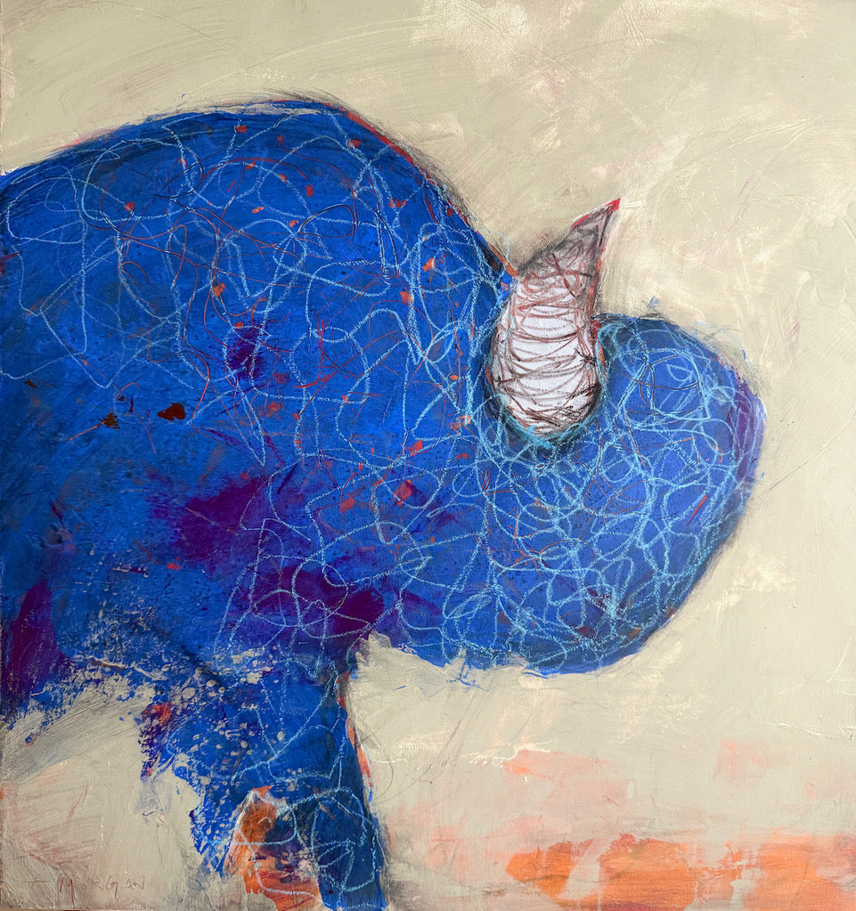 Blue Haired Buffalo by Andrea Morgan
