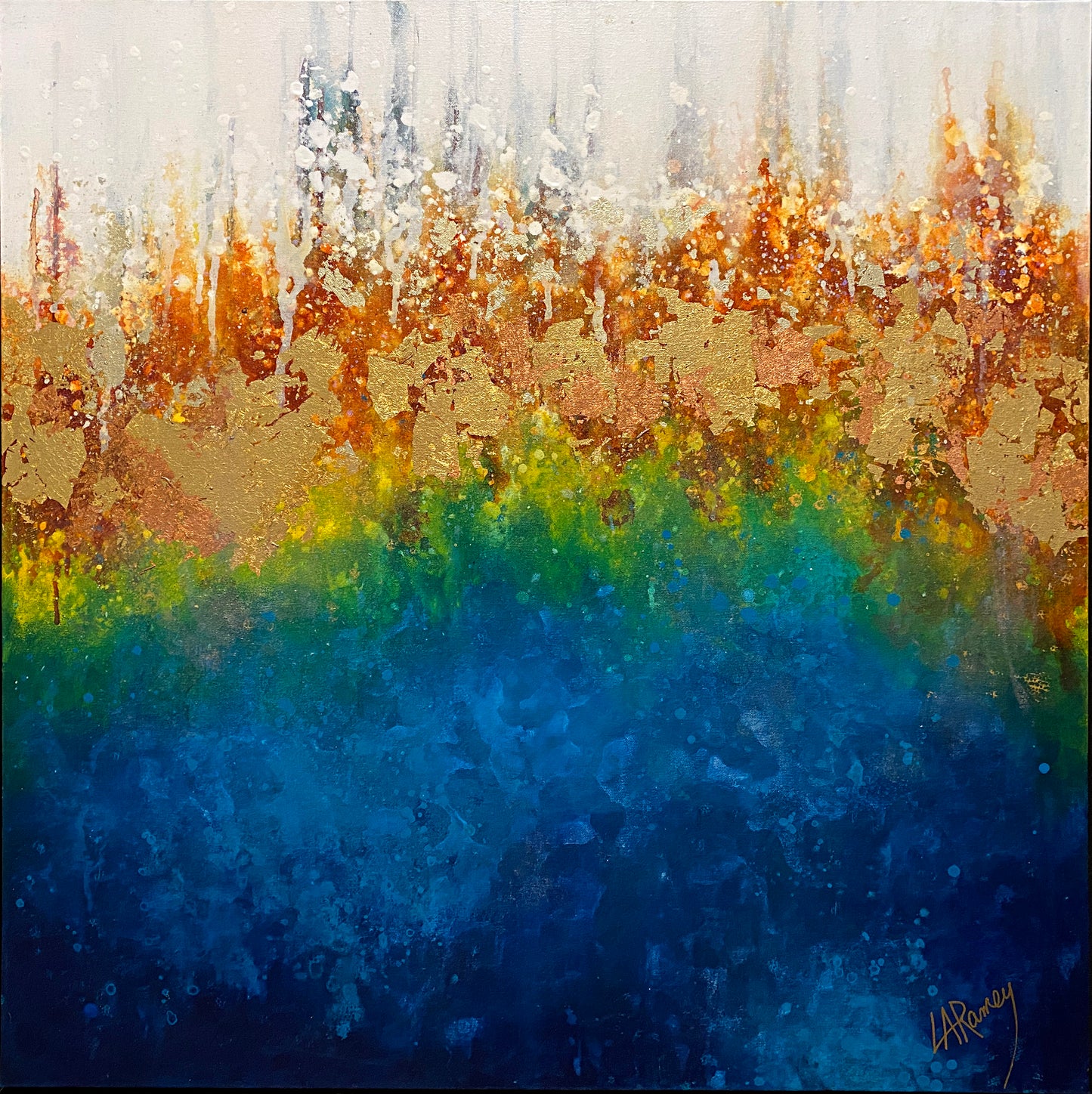 Grand Prismatic Abstract Mixed Media