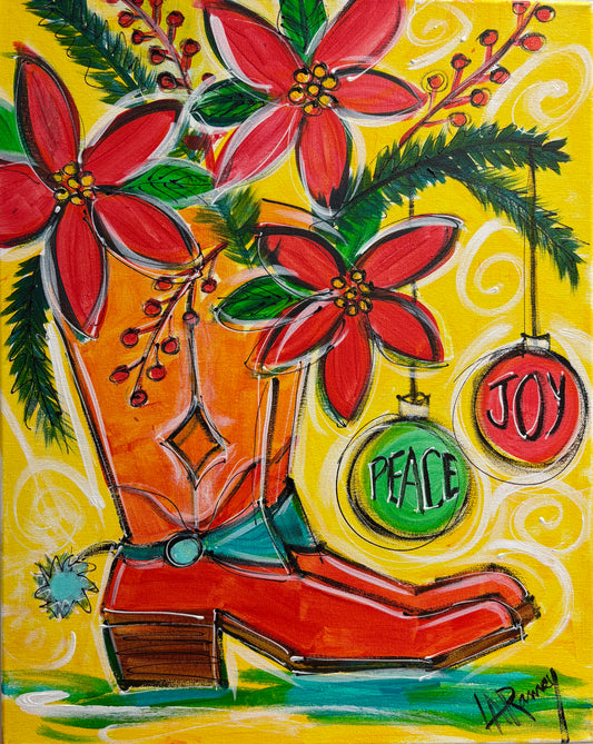 "Holiday Boots" Sip-N-Paint November 28, 6-9pm