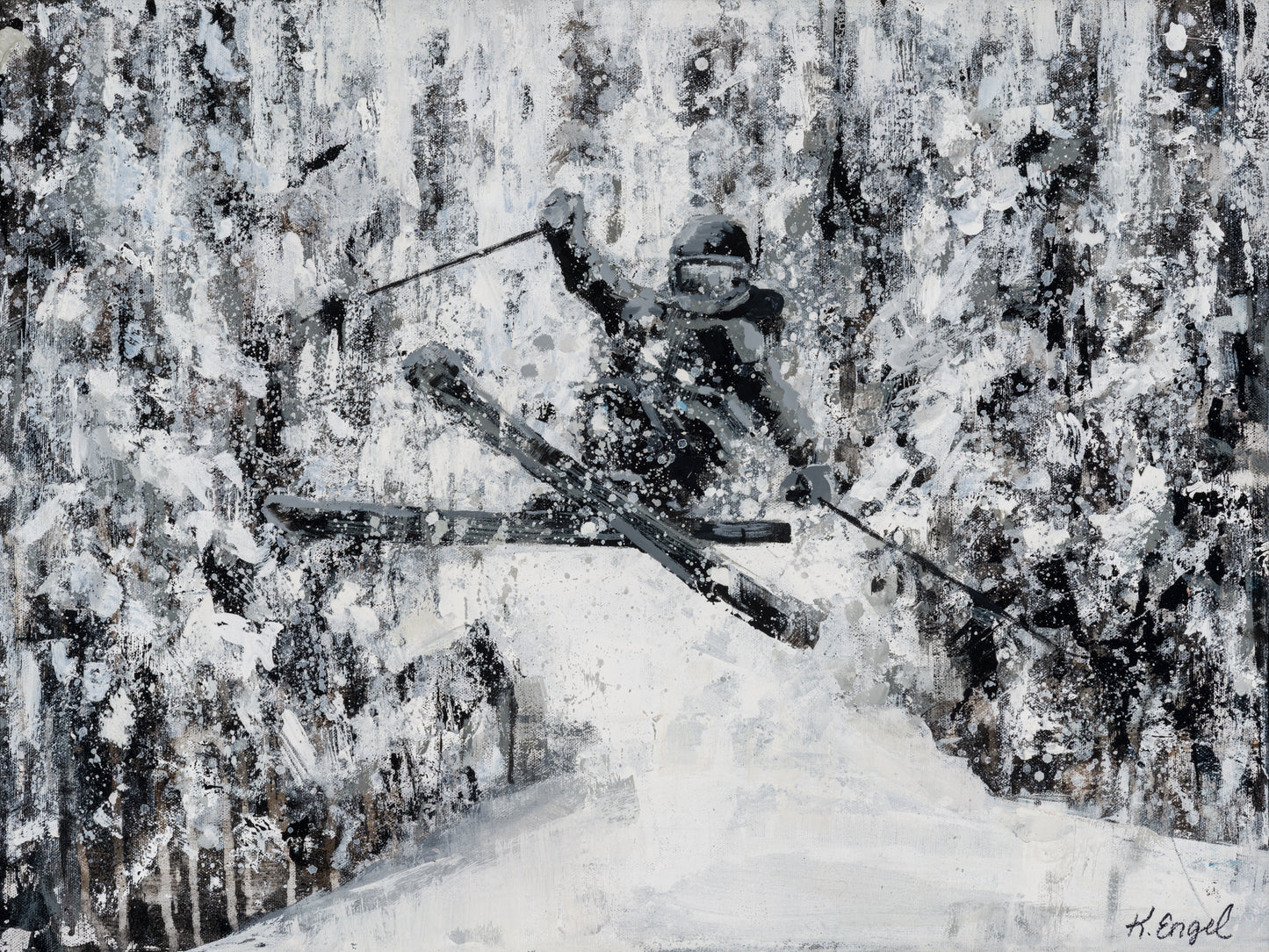 "Tree Skiing" By Kristen Engel