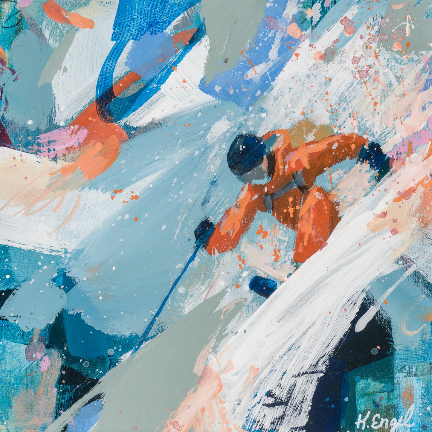 "Skiing Though" By Kristen Engel