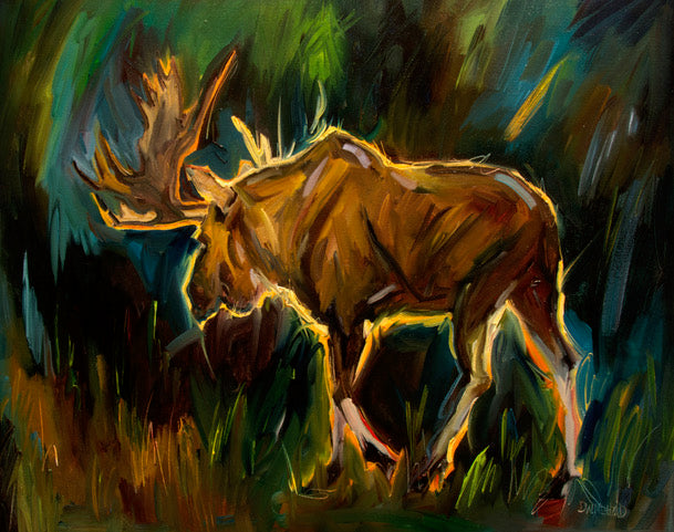 "Evening Stroll Moose" By Diane Whitehead