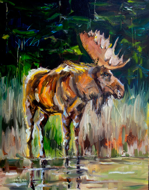 "In The Meadow Moose" By Diane Whitehead