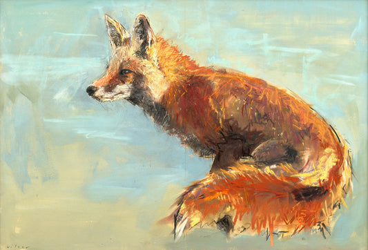 "Fox" Original Framed Pastel by Amanda Wilmer