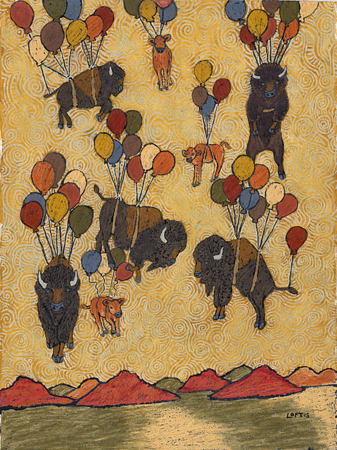 "Bison Ballons" By Elizabeth Geers Loftis