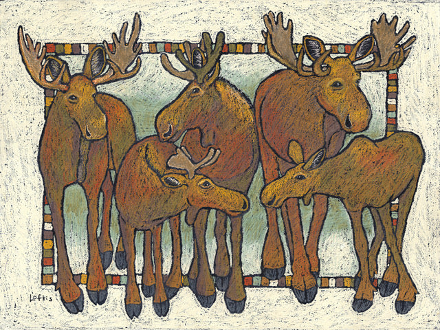 "A Group of Moose" By Elizabeth Geers Loftis