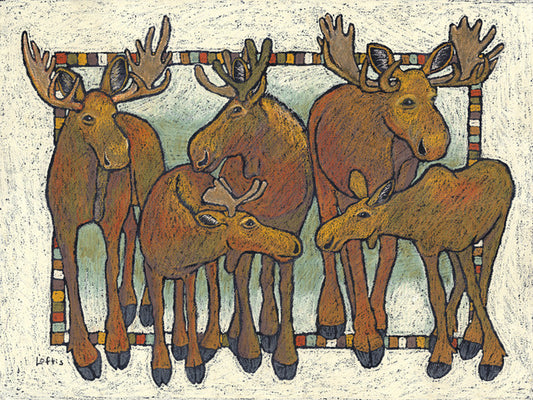 "A Group of Moose" By Elizabeth Geers Loftis