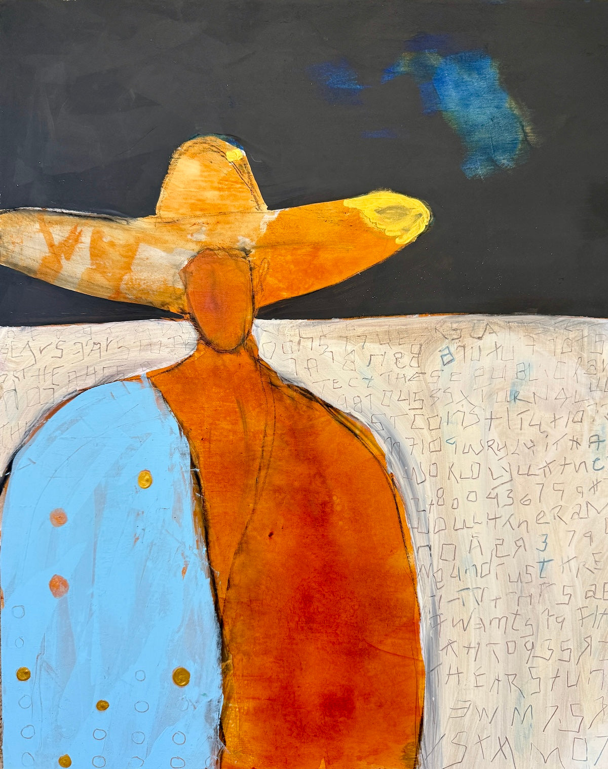 "Blue Rebozo III" By Andrea Morgan