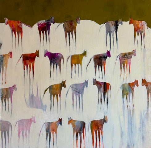 "Green Horse 23" By Andrea Morgan