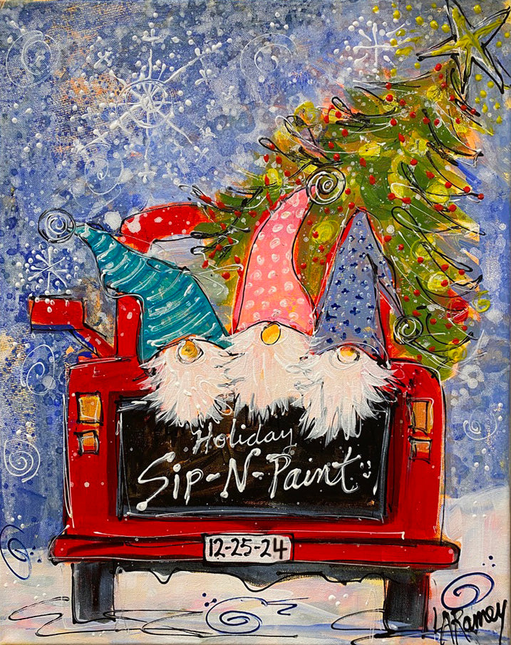 "Holiday" Sip-N-Paint Sunday, December 13, 2-5pm