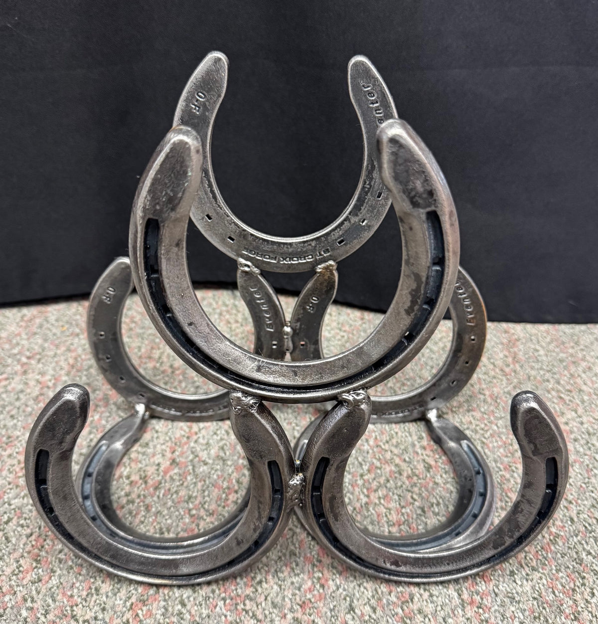 Horseshoe "3-Bottle Wine Rack" by Brian Crandall