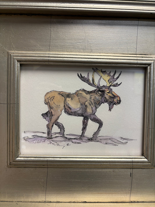 "Moose in Mud Hole" By Robert Spannring