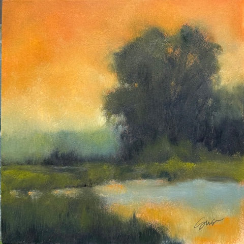 "Golden Hour at the Pond" By Susan Stevens