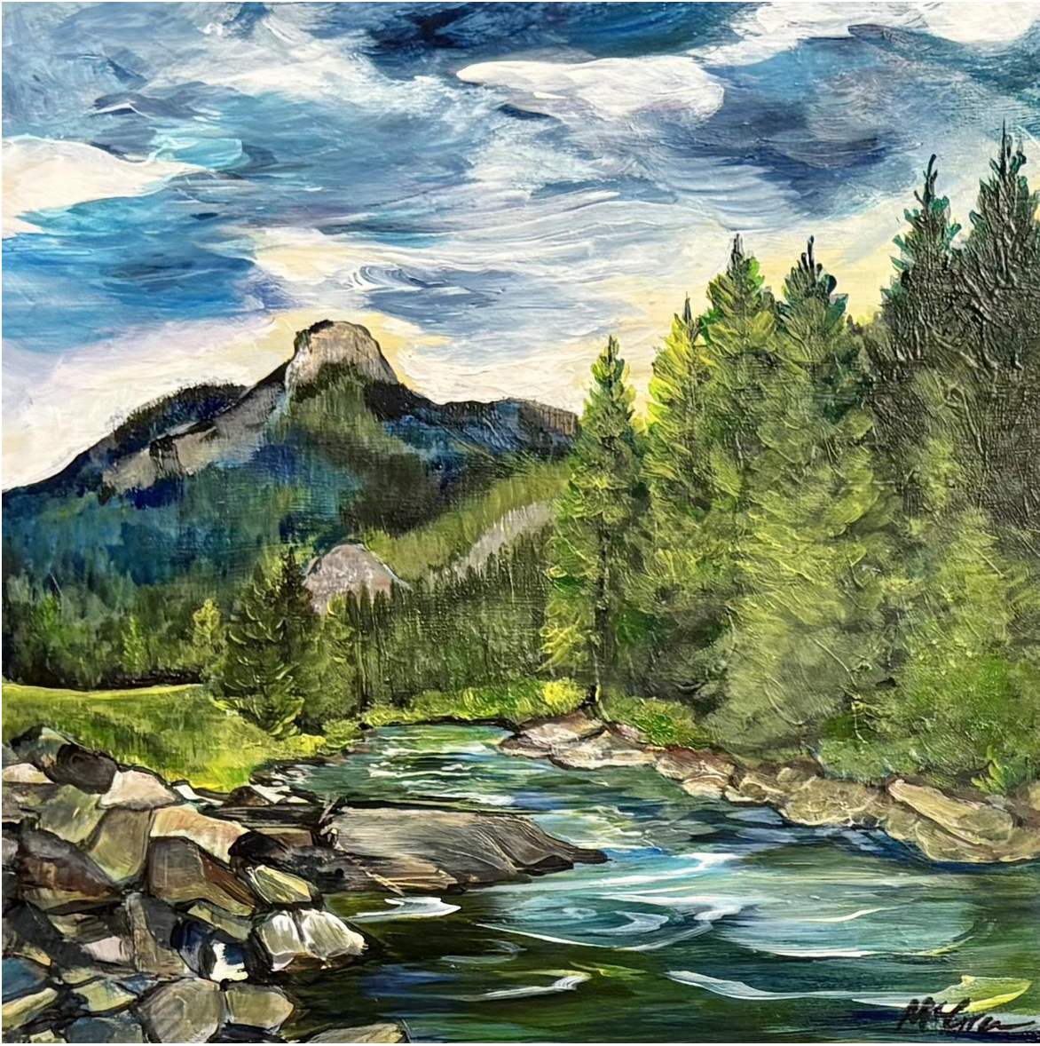 The Gallatin River and Storm Castle