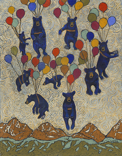 "Viewing Bears By Balloon" By Elizabeth Geers Loftis