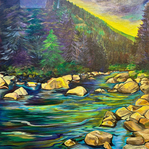 "Boulder River Evening Sunset" By Allison McGree