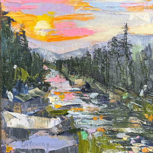 Sunset on the Gallatin